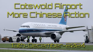 More Chinese Airbus A319 action at Cotswold Airport The next 2 arrive making it 7 now 13Dec2024 [upl. by Hewie863]