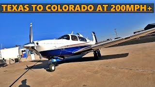 Flying a Mooney M20R Ovation From Texas to Colorado [upl. by Nnaynaffit717]