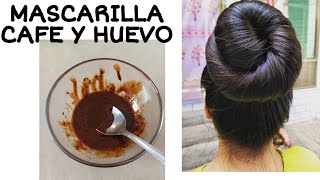 ¡Cómo hacer crecer el cabello brillante y sedoso más rápido con huevo y café [upl. by Oilerua]