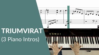 Triumvirat  Three Piano Intros with Sheet Music [upl. by Aiuqram143]