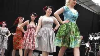 BERNIE DEXTER CLOTHING 1950s ROCKABILLY DRESS COLLECTION Americana 2012 fashion show [upl. by Nahsar298]