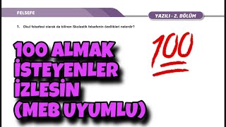 11Sınıf Felsefe 1Dönem 2Yazılı [upl. by Koss295]