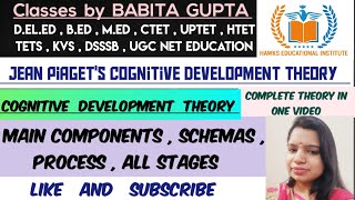 Cognitive Development Theory of JEAN PIAGET Most Imp for all Teaching Exams ugcnet cdp ctet [upl. by Lozar]