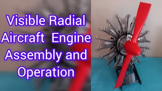 Visible Wasp Radial engine model kit assembly and operation [upl. by Tallie]