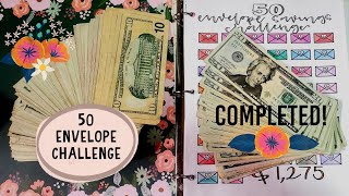 50 Envelope Savings Challenge Completedsavingmoney [upl. by Oguh984]