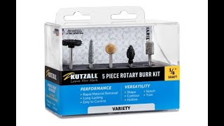 Kutzall 5 Piece Rotary Burr Kit Review [upl. by Ytsur]