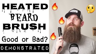 Beard 2019 HEATED BRUSH Demonstrated Pros amp Cons [upl. by Aihsenod]