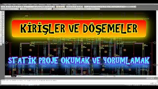 STATİK PROJE NASIL OKUNUR VE YORUMLANIR  BÖLÜM 2KİRİŞLER VE DÖŞEMELER  İNŞAAT MÜHENDİSLİĞİ [upl. by Gass]