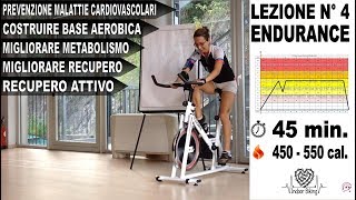 Lezione Spinning  indoor cycling allenamento ENDURANCE 75 in pianura  Lez n° 4 [upl. by Mehelhteb]