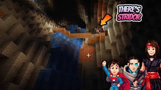 3 NOOBS GO CAVE EXPLORING IN MINECRAFT [upl. by Soisinoid]