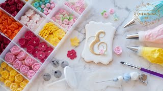 ROYAL ICING FLOWERS TUTORIAL  How to make 4 simple amp beautiful flowers [upl. by Sivatco913]