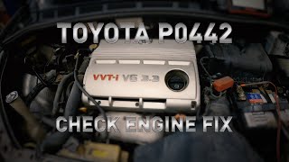 Check Engine Secrets Toyota P0442 Check Engine Fix [upl. by Nnaacissej]