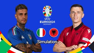 Euro 2024 Italy vs Albania Group B Simulaton Ea Fc 24 [upl. by Adniram]