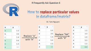 R FAQ6 How to replace particular values in dataframematrix with other values [upl. by Annawat]