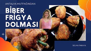 BİBER FRİGYA DOLMASI TARİFİ  Masterchef Antalya Mutfağı Kızartma Biber Dolma Nasıl Yapılır Shorts [upl. by Amehsyt]