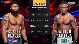 CURTIS BLAYDES VS JAILTON ALMEIDA FULL FIGHT UFC 299 [upl. by Gnoud]