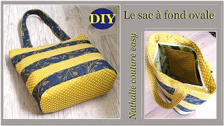 Tutoriel couture pour ce sac à fond ovale par Nathalie couture easy [upl. by Melany]