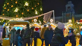 Walking in Ekaterinburg City center in the evening 4K  Winter 2024 January [upl. by Duquette]