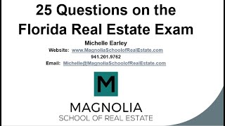 Pass the Florida Real Estate Exam with 25 Questions Actually on the Exam in 2022 [upl. by Fayth]