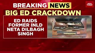 ED Raid Recovers Weapons Ammunitions and Cash From Former INLD Leader In Haryana  India Today News [upl. by Wickman621]