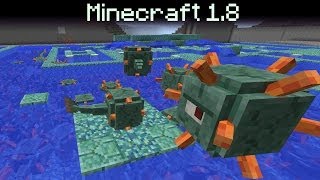 Minecraft 18  Ocean Monument Sponges Guardian Mob Prismarine Blocks Terrain Tweaks [upl. by Larcher]