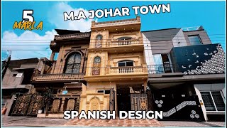 5 Marla House for Sale in MA Johar Town  Modern amp Spanish Design  MA Johar Town Lahore [upl. by Lisle]