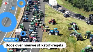 Boeren protesteren met trekkers op de weg [upl. by Nadia]