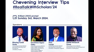 CHEVENING 2024 MOCK INTERVIEW TIPS by Current Scholars [upl. by Yraunaj749]