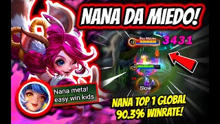 ¡25 KILLS CON NANA DESPUES DEL BUFF NANA TOP 1 GLOBAL 903 WINRATE  MOBILE LEGENDS [upl. by Oilut833]