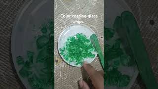 Color coating glass chips resinart rreinartwork glasschips colour colourglasschips instagram [upl. by Antebi247]