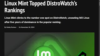 Linux Mint Topped DistroWatch’s Rankings [upl. by Eilsehc]