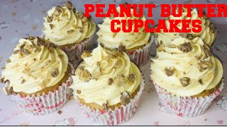 PEANUT BUTTER CUPCAKE RECIPE  PEANUT BUTTER FROSTING RECIPE  HOW TO MAKE PEANUT BUTTER CUPCAKES [upl. by Edlyn]