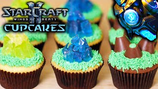 STARCRAFT MINERAL CUPCAKES  NERDY NUMMIES [upl. by Adok]