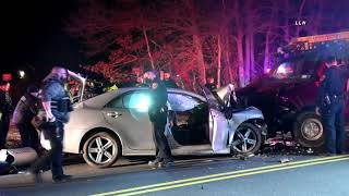 Fatal Head On Crash  MASTIC BEACH NY 3421 [upl. by Domineca]