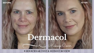 DERMACOL COVER FOUNDATION  APPLICATION AND 8HR WEAR REVIEW  COMBO SKIN [upl. by Reseta83]