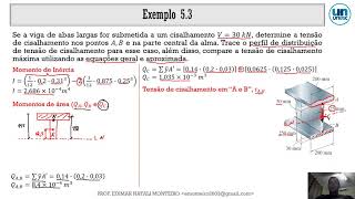 Cisalhamento transversal exemplo 53 [upl. by Lotz]