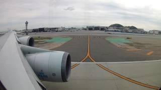 KLM 747400 Takeoff from Los Angeles airport [upl. by Atilal]