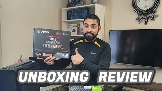 Msi B450 Gaming Pro Carbon Max Wifi Motherboard Unboxing And Review [upl. by Arrait210]