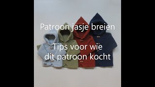 Babyjasje breien patroon voor 4 maten [upl. by Imehon]