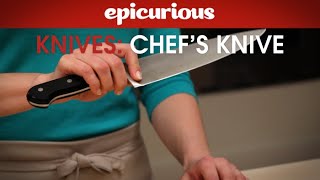 How to Use a Chef’s Knife  Epicurious Essentials How To Kitchen Tips  Knives [upl. by Negaet]