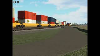 RARE NS 8098 Normal paint and Ex SD70MAC Long NS Intermodal train [upl. by Zashin679]