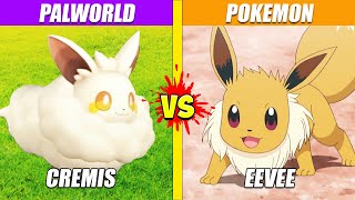 Cremis Palworld vs Eevee Pokemon  SPORE [upl. by Rennane307]