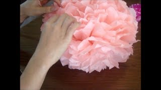 pompom de papel seda [upl. by Harimas]