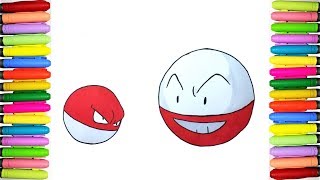 Pokemon Coloring Pages  Voltorb and Electrode [upl. by Nabetse]