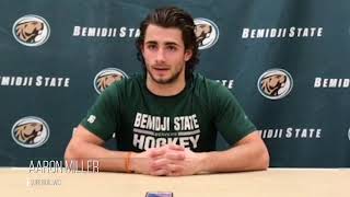 Bemidji State mens hockey postgame Alaska 12919 [upl. by Acinor]