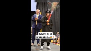 BEST graduation walk EVER😱💥 Sebby Clemens Graduation Backflip Off Stage [upl. by Notgnimer]