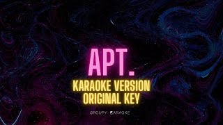 APT  BRUNO ROSE  KARAOKE ORIGINAL KEY [upl. by Noirred]