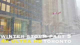 Winter storm downtown Toronto part 5 walking tour 4k [upl. by Mingche197]