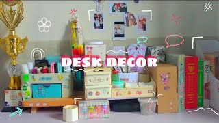 Desk Decor  ASMR  decorate the study table  desk organizer [upl. by Ogata]