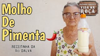 Vó Dalva ensina fazer um delicioso molho de pimenta 🌶 [upl. by Burkhard67]